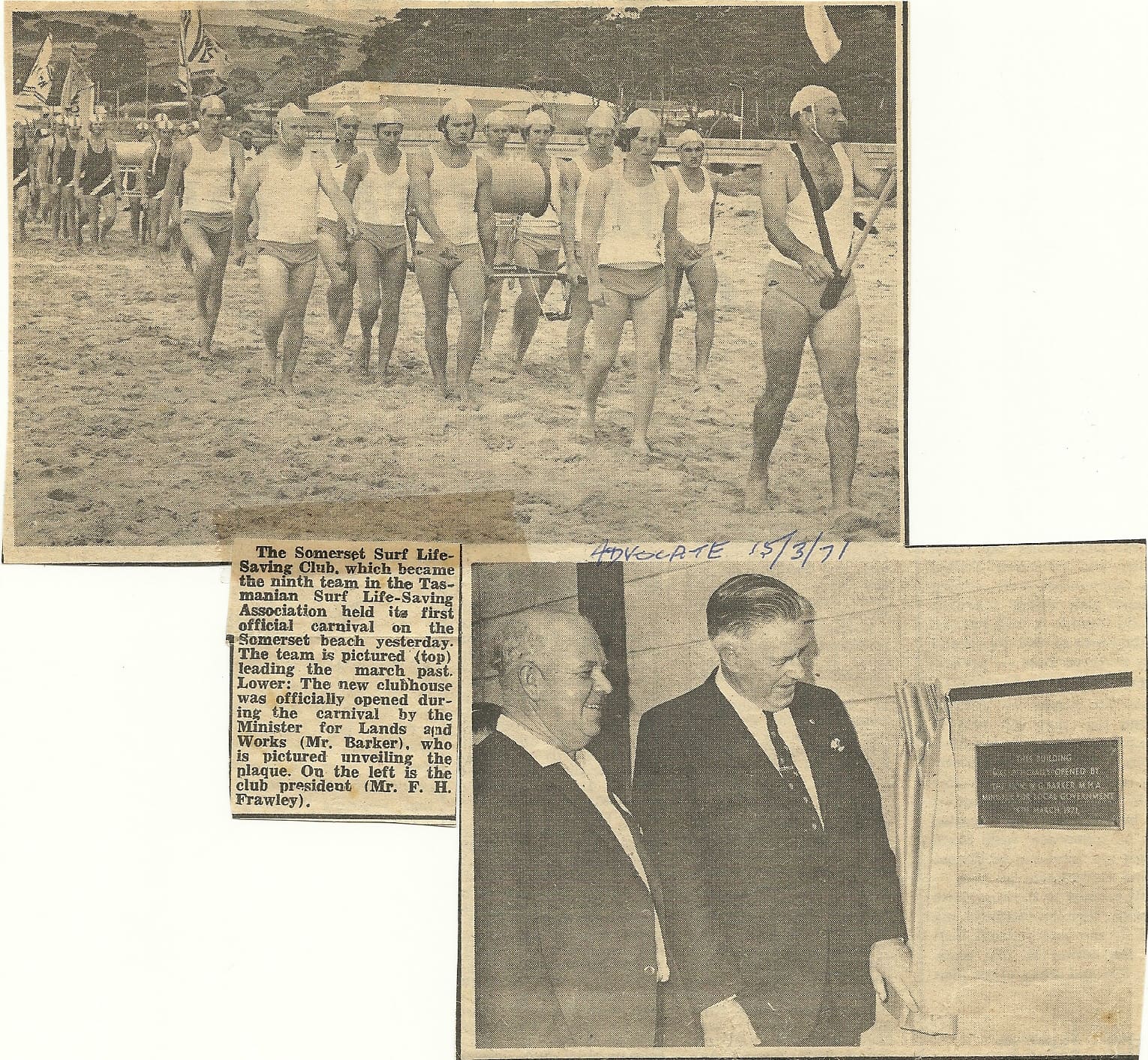 1971 Somerset Surf Club First Carnival and Opening