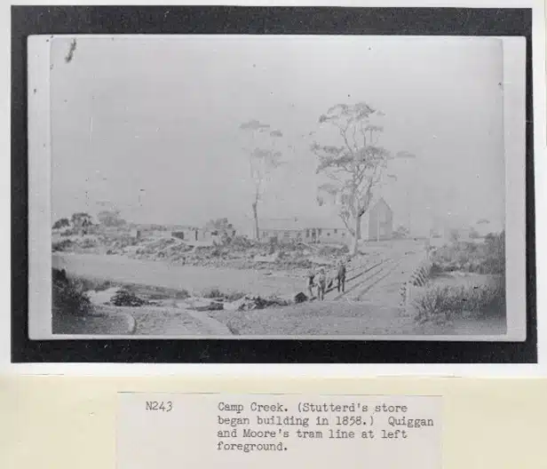 Camp Creek. (Stutterd's store building in 1858.)
